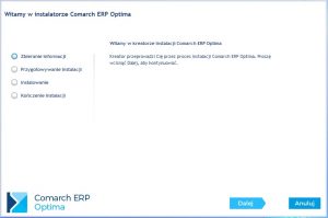 Aktualizacja COMARCH ERP OPTIMA