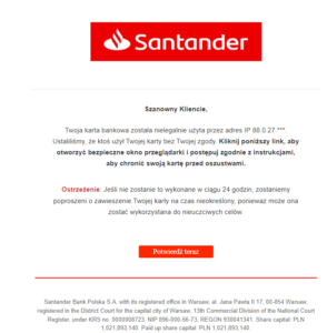 Fake mail santander